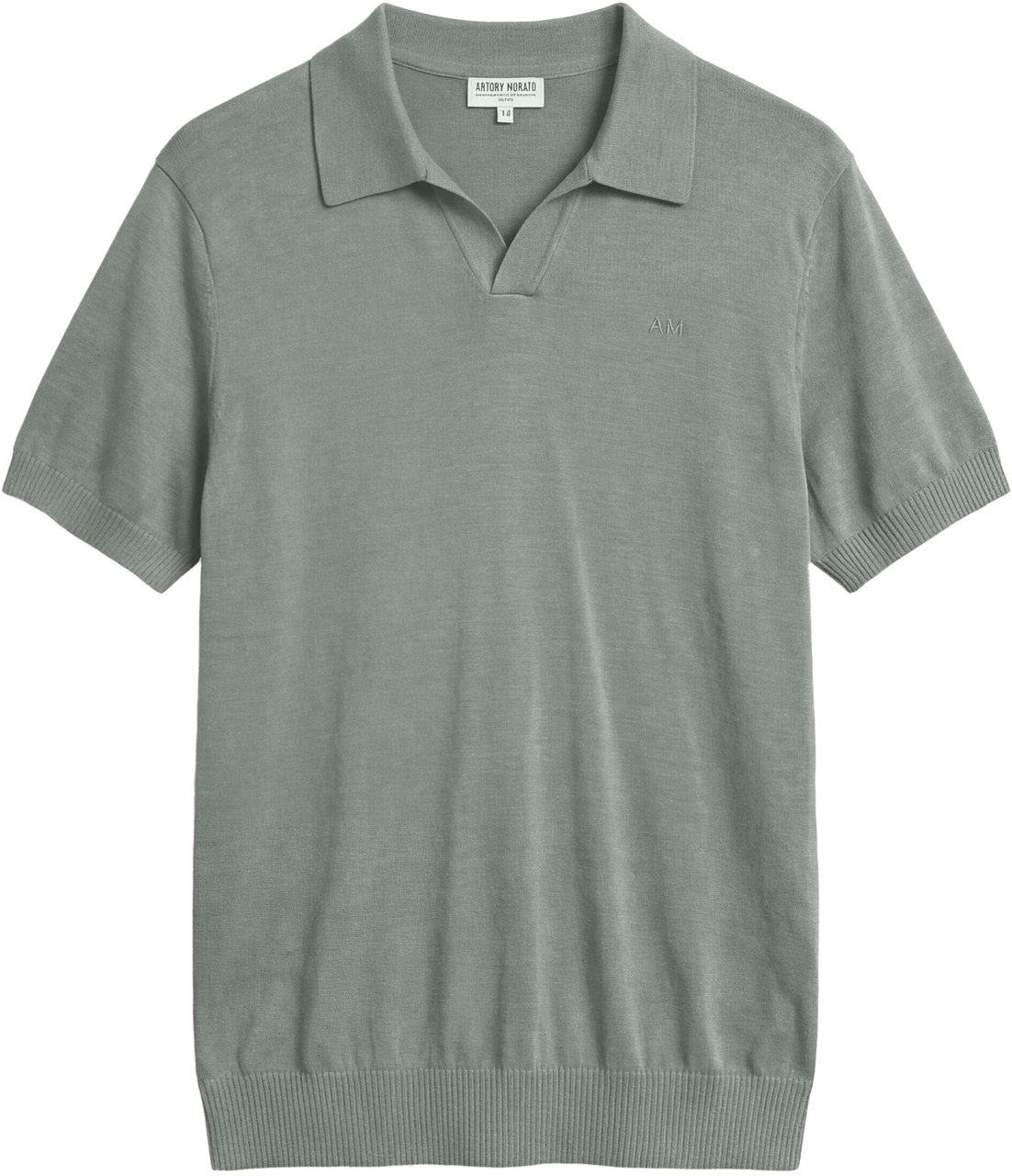 Antony Morato SWEATER POLO WIHTOUT BUTTON SHORT SLEEVES SLIM FIT SOFT FINE YARN Groen