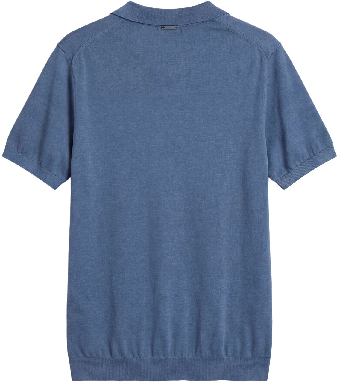 Antony Morato SWEATER POLO WIHTOUT BUTTON SHORT SLEEVES SLIM FIT SOFT FINE YARN Blauw