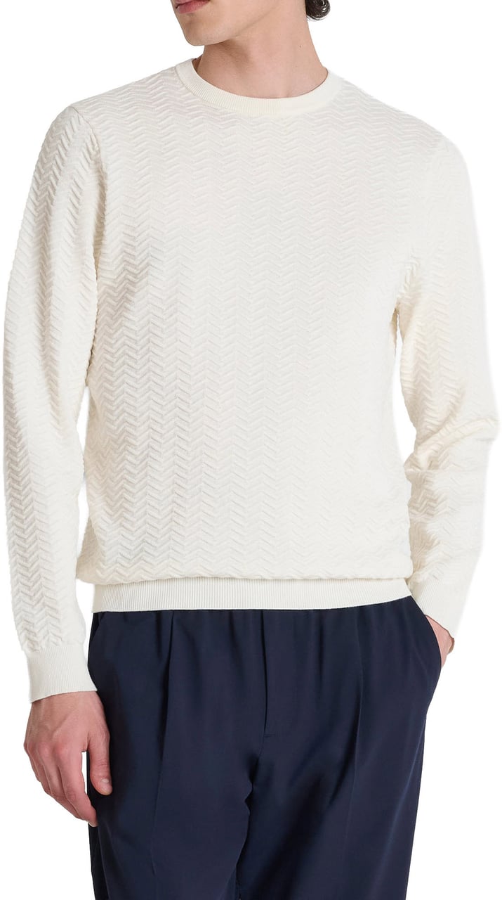 Antony Morato SWEATER ROUND COLLAR REGULAR FIT IN COTTON SOFT YARN Divers
