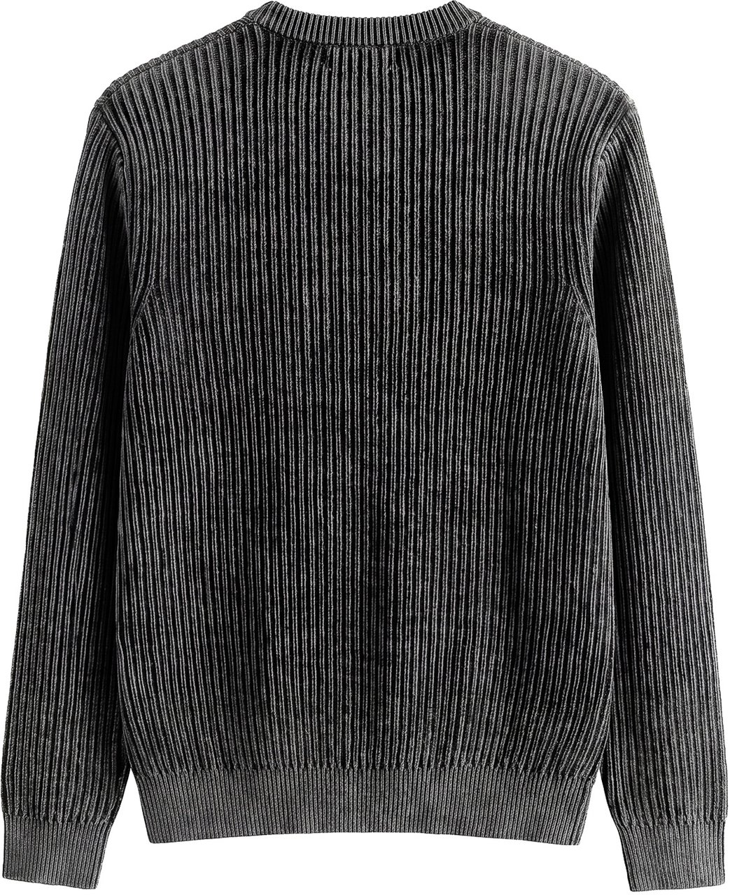 Antony Morato SWEATER ROUND COLLAR LONG SLEEVES REGULAR FIT IN COTTON CHENILLE ACID WASH Zwart