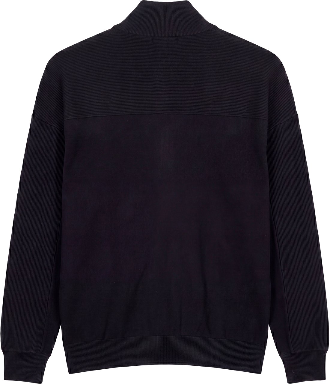 Antony Morato SWEATER CARDIGAN WITH ZIP TURTLE COLLAR LONG SLEEVES RELAXED FIT IN VISCOSE BLEND SUPER SOFT YARN Zwart