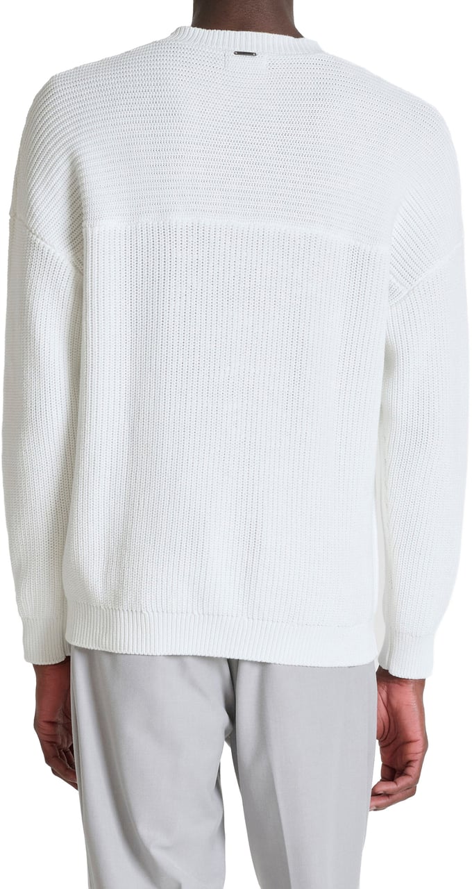Antony Morato SWEATER ROUND COLLAR RELAXED FIT IN SOFT COTTON YARN Beige