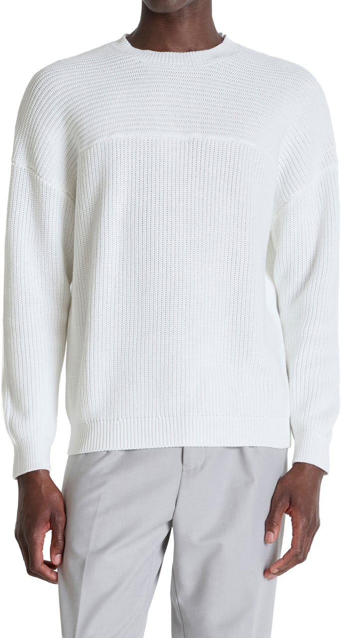 Antony Morato SWEATER ROUND COLLAR RELAXED FIT IN SOFT COTTON YARN Beige