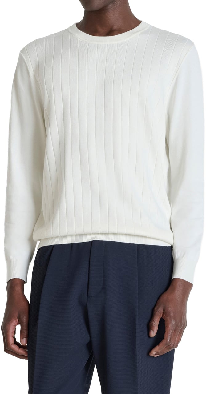 Antony Morato SWEATER ROUND COLLAR LONG SLEEVES REGULAR FIT IN VISCOSA BLEND YARN Beige