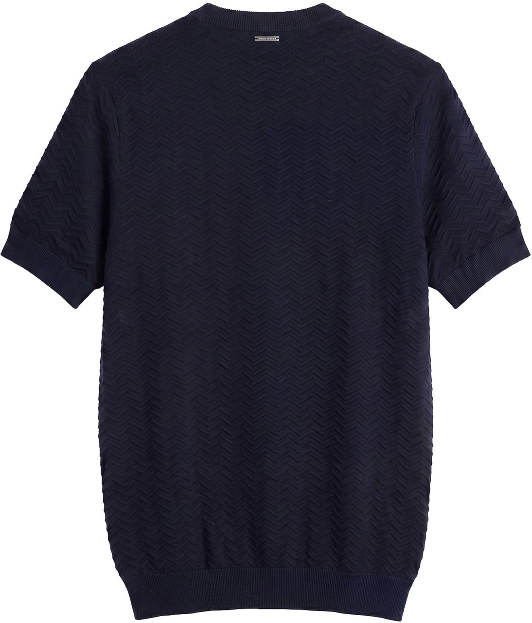 Antony Morato SWEATER ROUND COLLAR SHORT SLEEVES REGULAR FIT IN COTTON SOFT YARN Blauw