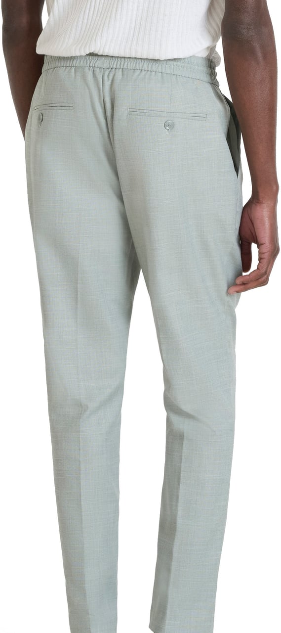 Antony Morato TROUSERS NEIL REGULAR FIT IN SLUB STRETCH VISCOSE BLEND FABRIC Groen
