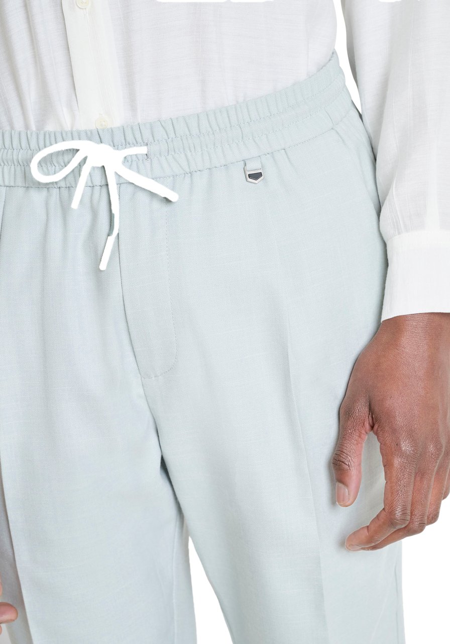 Antony Morato TROUSERS NEIL  REGULAR FIT IN SLUB STRETCH Blauw