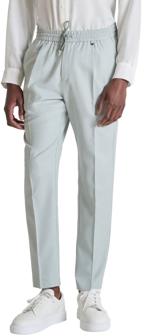 Antony Morato TROUSERS NEIL  REGULAR FIT IN SLUB STRETCH Blauw