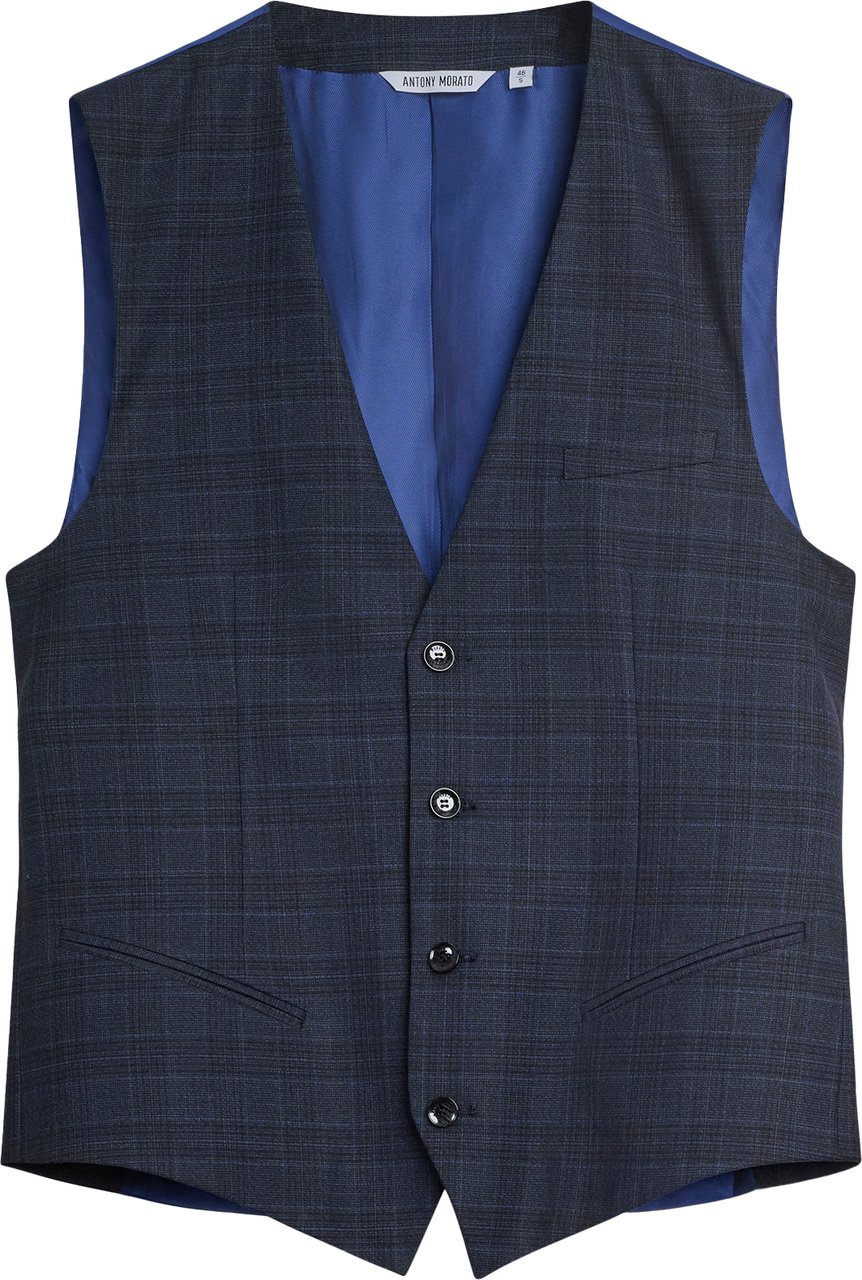 Antony Morato VEST SLIM FIT GALLES MOTIF Blauw
