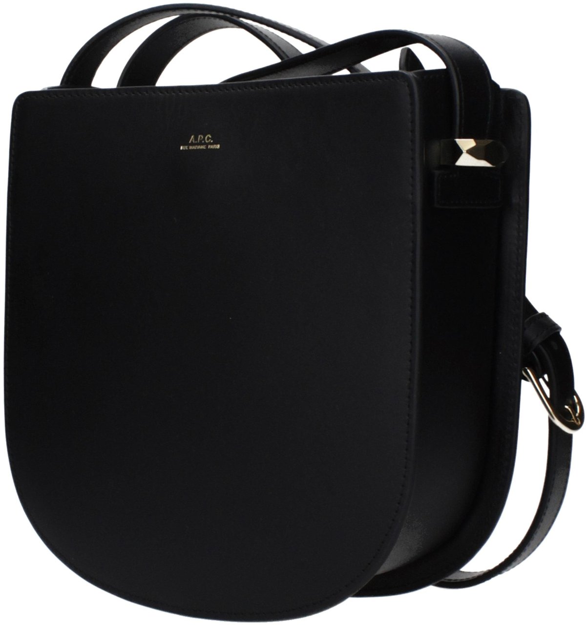 A.P.C. A.P.C. Black Leather Crossbody Bag Zwart