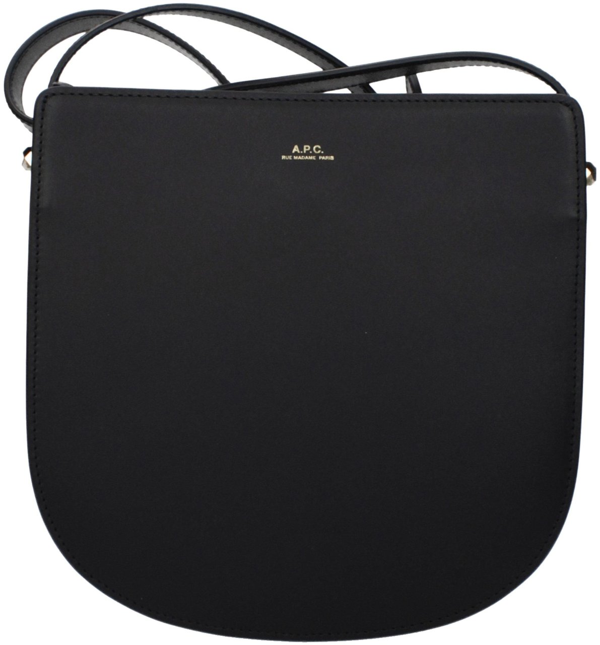 A.P.C. A.P.C. Black Leather Crossbody Bag Zwart