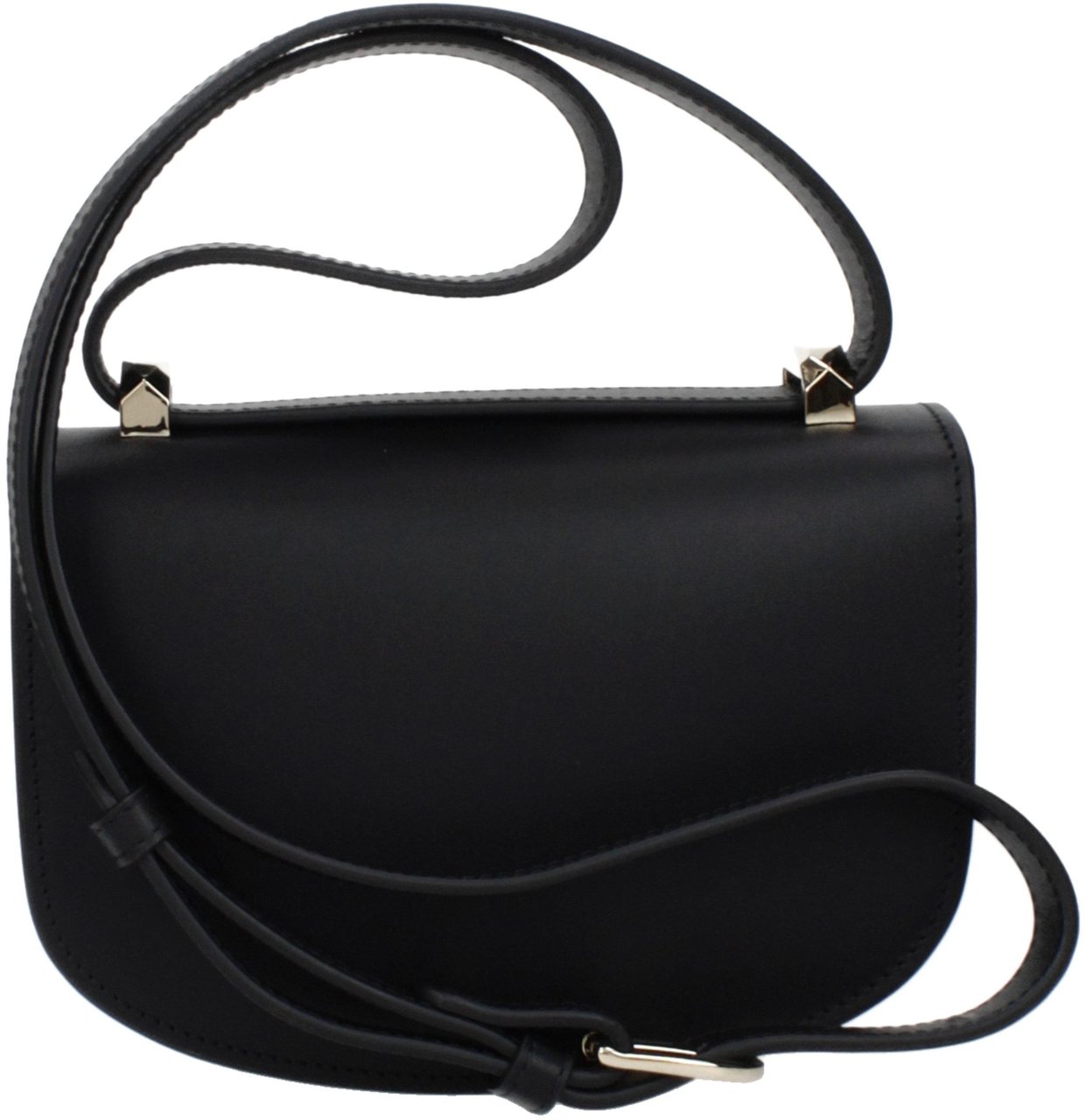 A.P.C. A.P.C. Black Leather Shoulder Bag Zwart