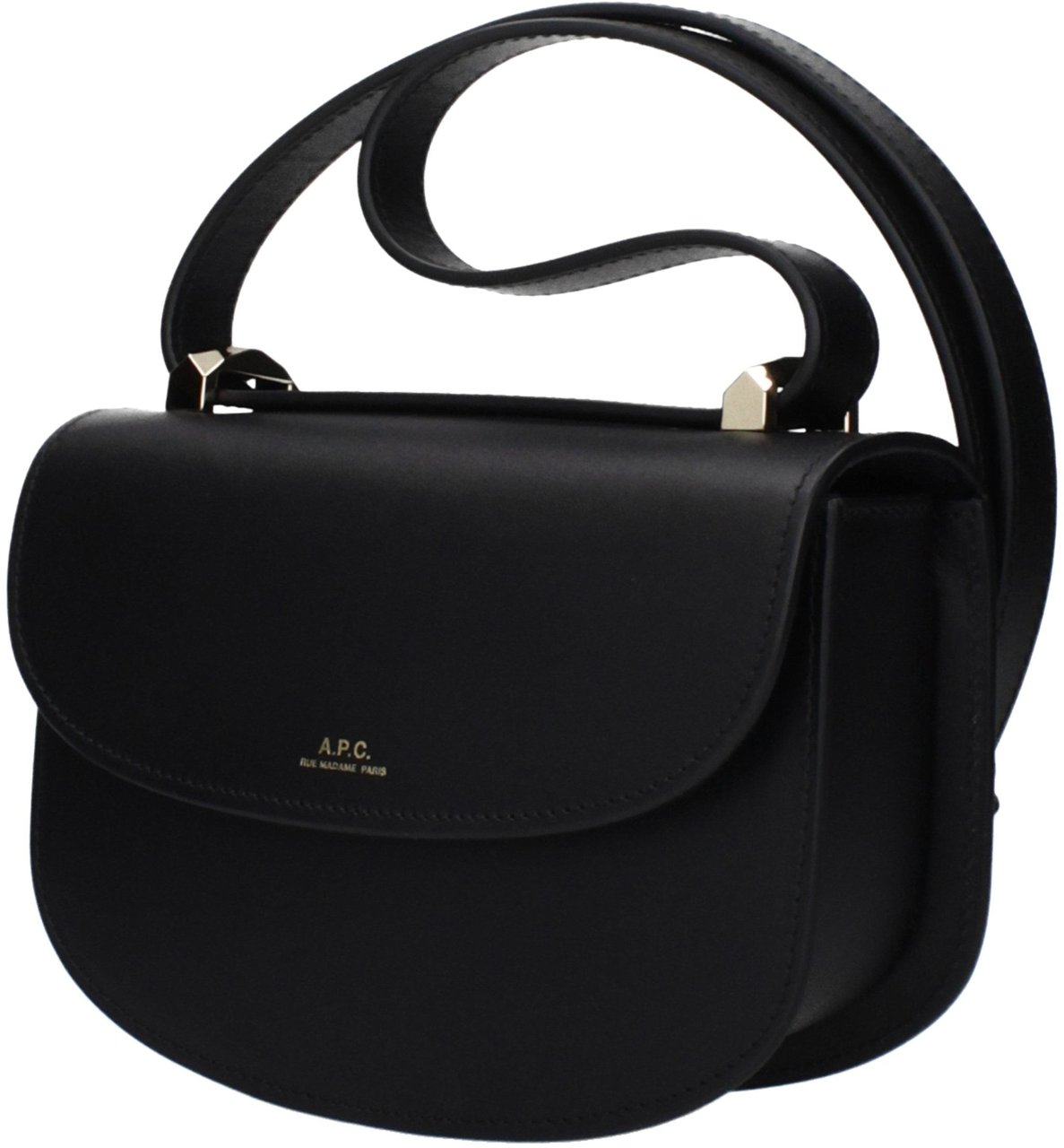 A.P.C. A.P.C. Black Leather Shoulder Bag Zwart