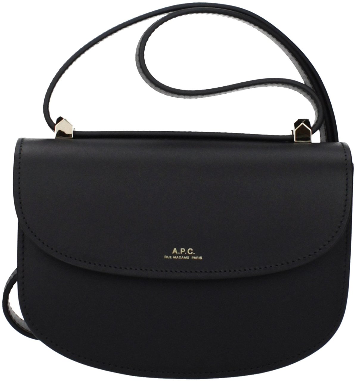 A.P.C. A.P.C. Black Leather Shoulder Bag Zwart