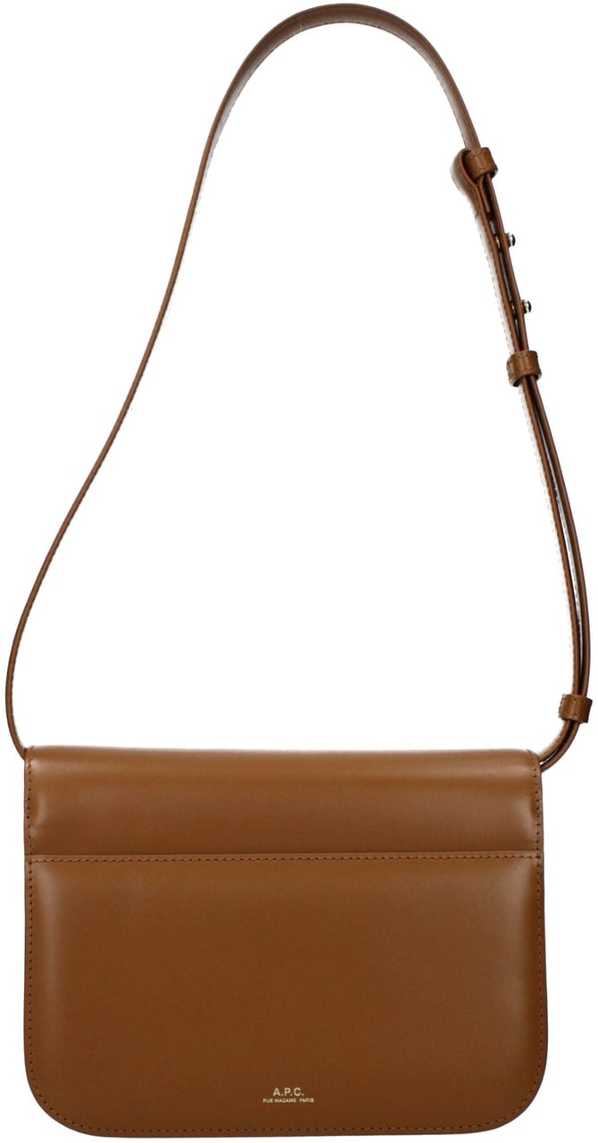 A.P.C. A.P.C. Brown Leather Shoulder Bag Bruin