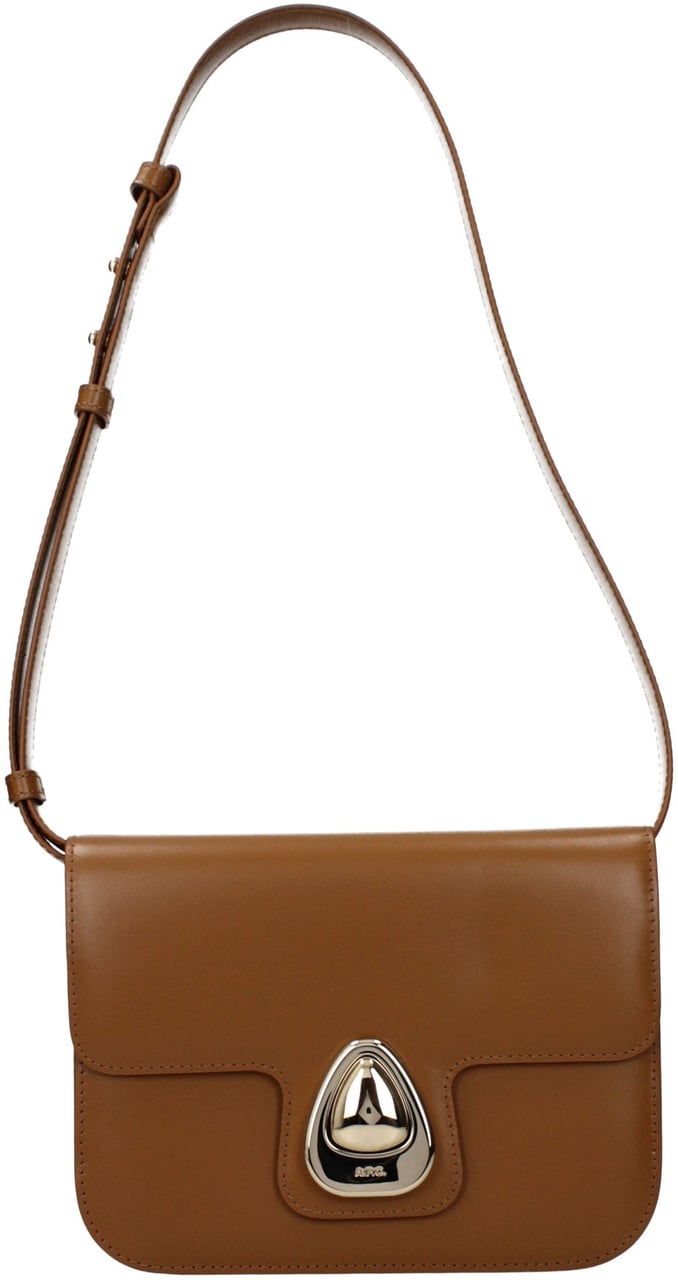 A.P.C. A.P.C. Brown Leather Shoulder Bag Bruin