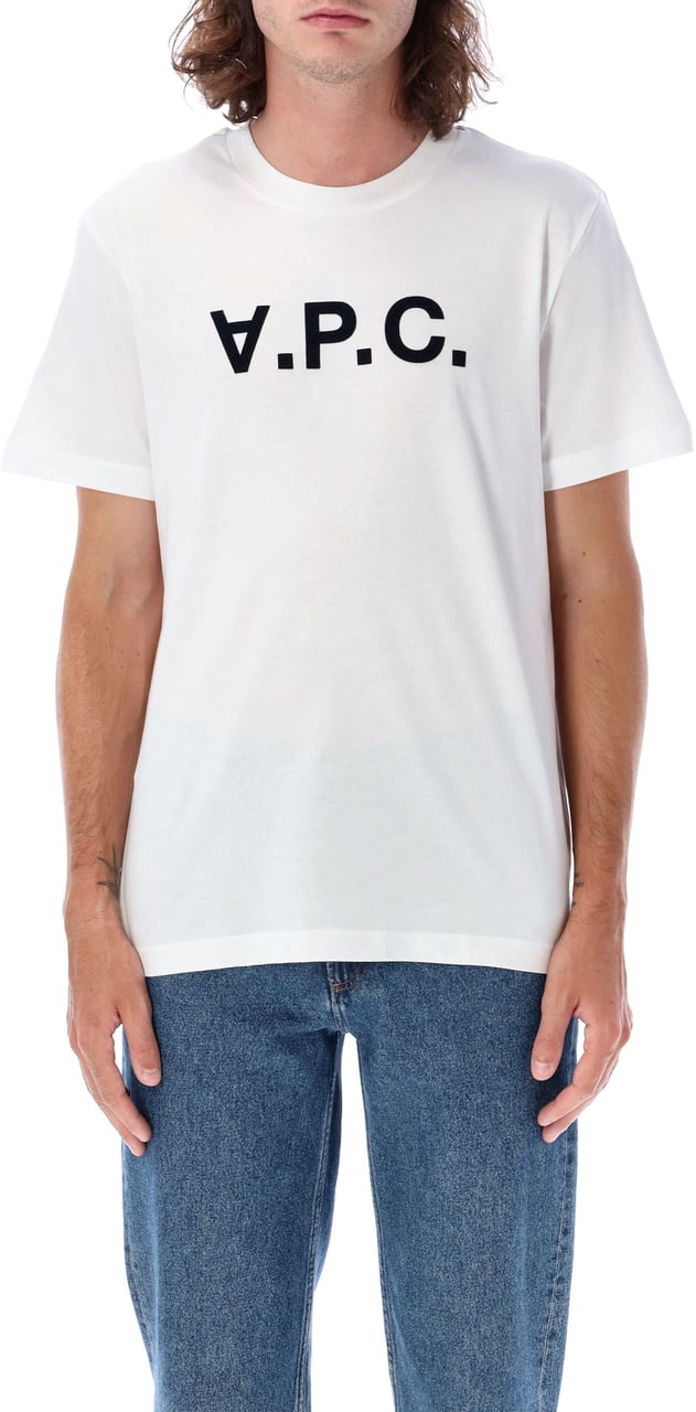 A.P.C. Tshirt Standard Grand Vpc White Dark Navy Wit