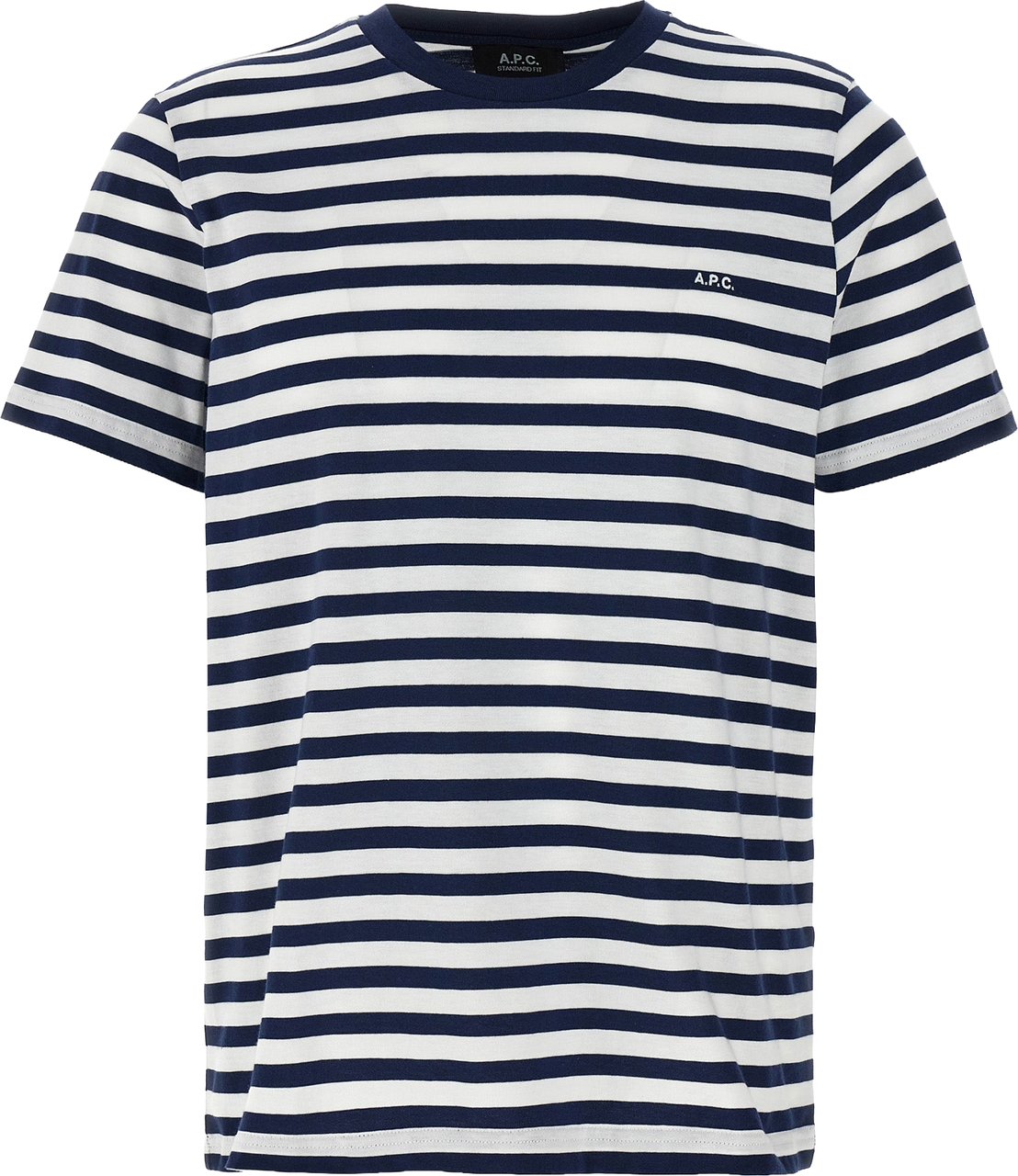 A.P.C. Blue Cotton T-Shirt Wit