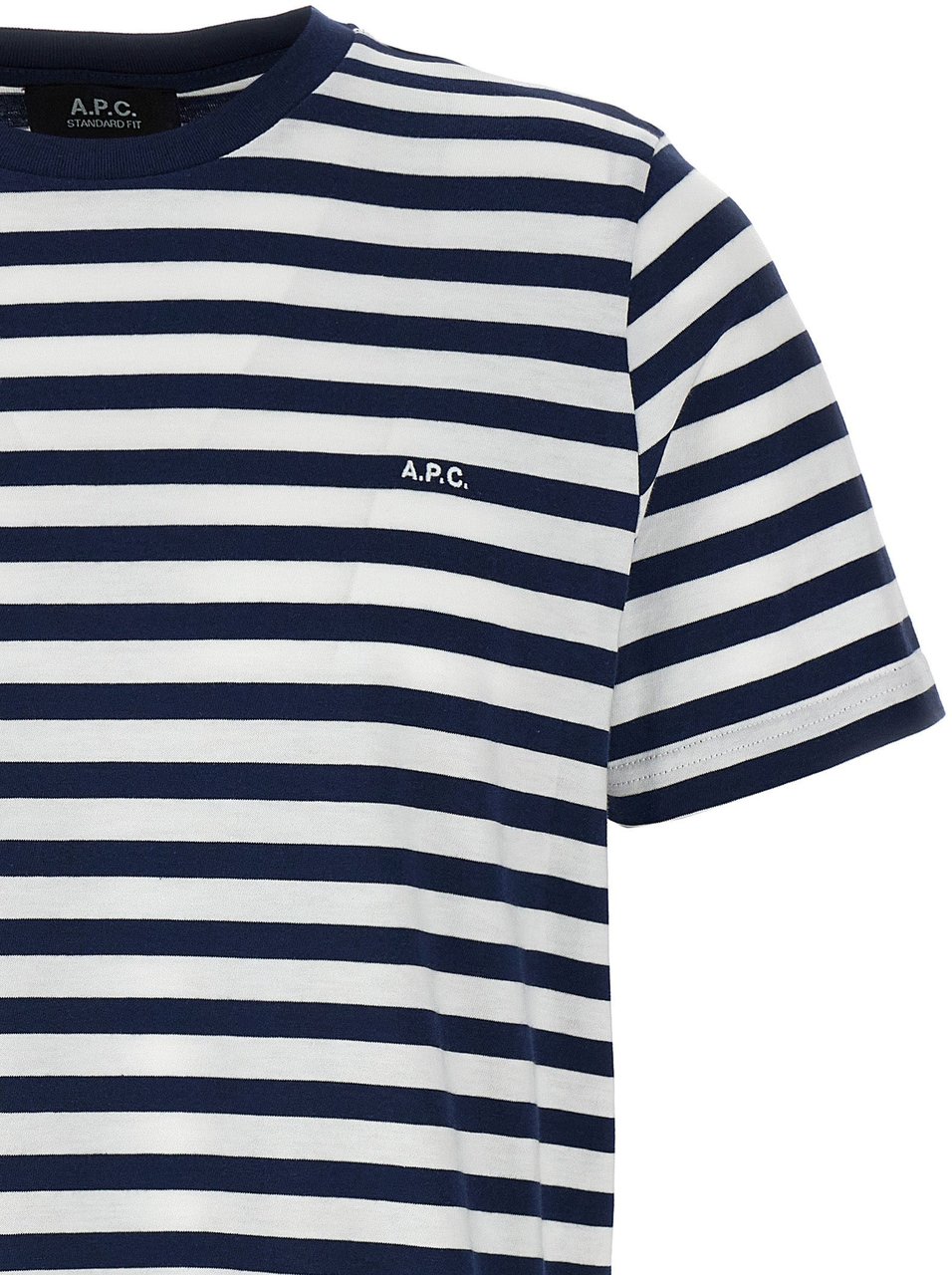 A.P.C. Blue Cotton T-Shirt Wit