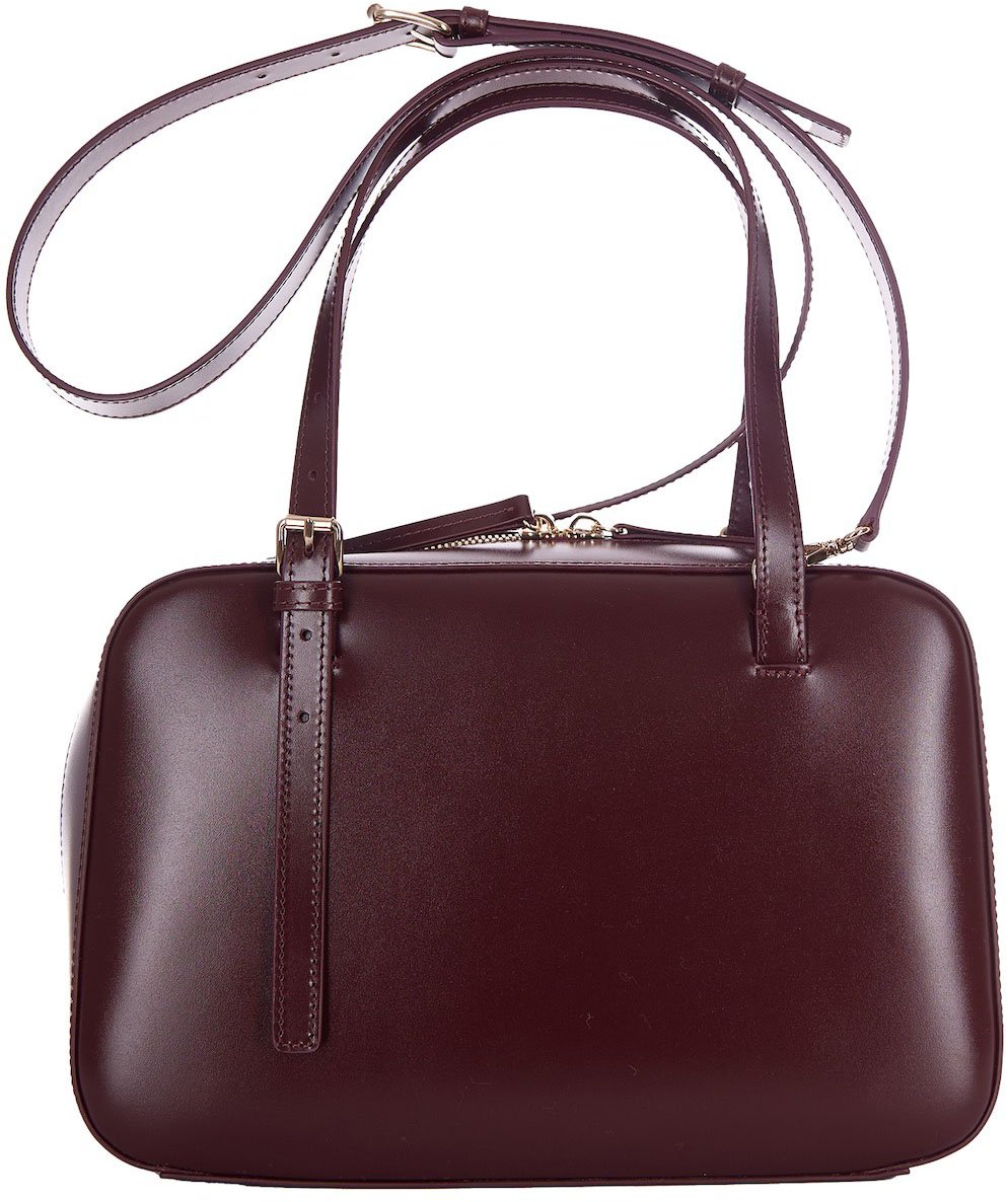 A.P.C. Virginie Box Handbag in Wine Zwart