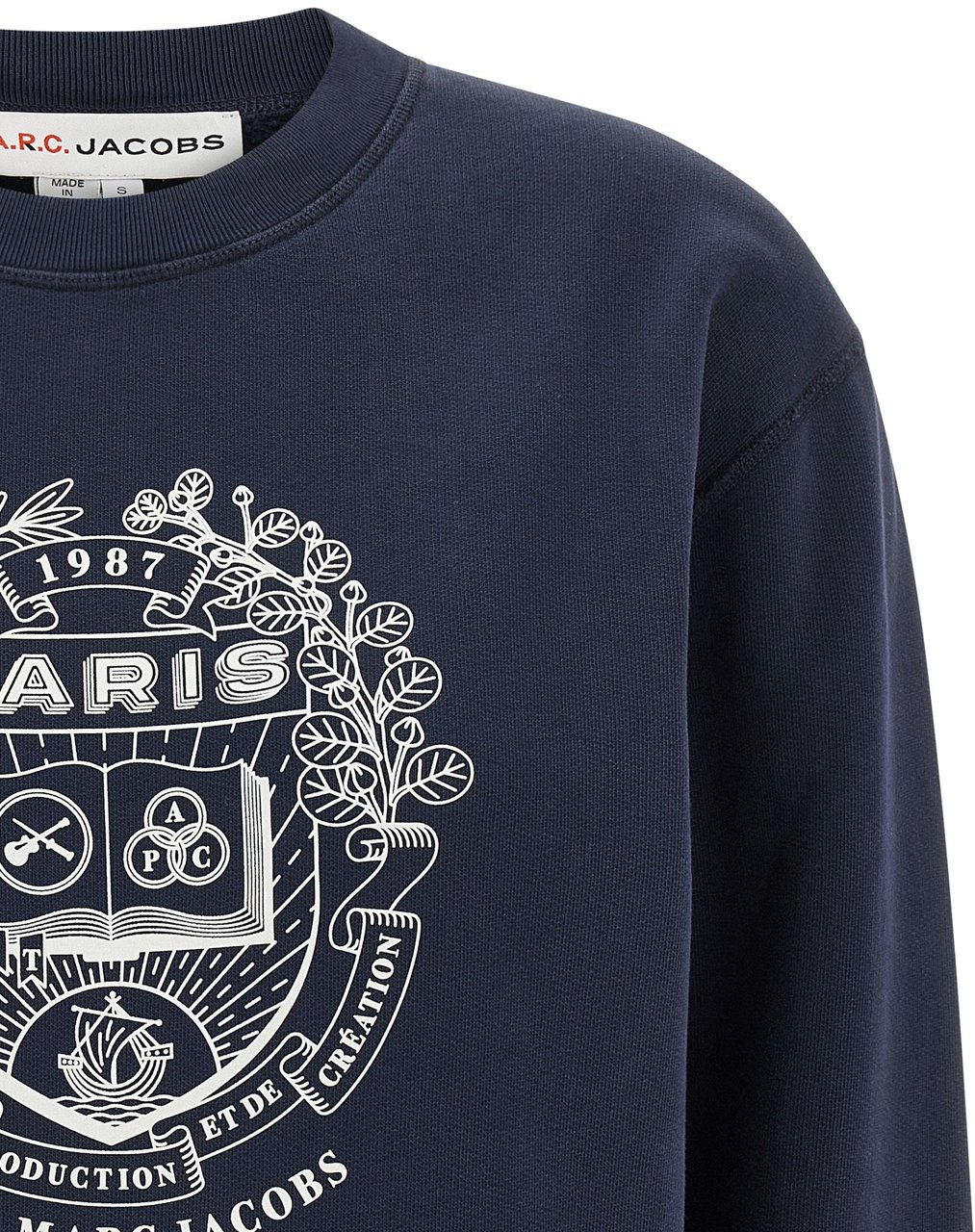 A.P.C. Blue Cotton Sweatshirt Blauw