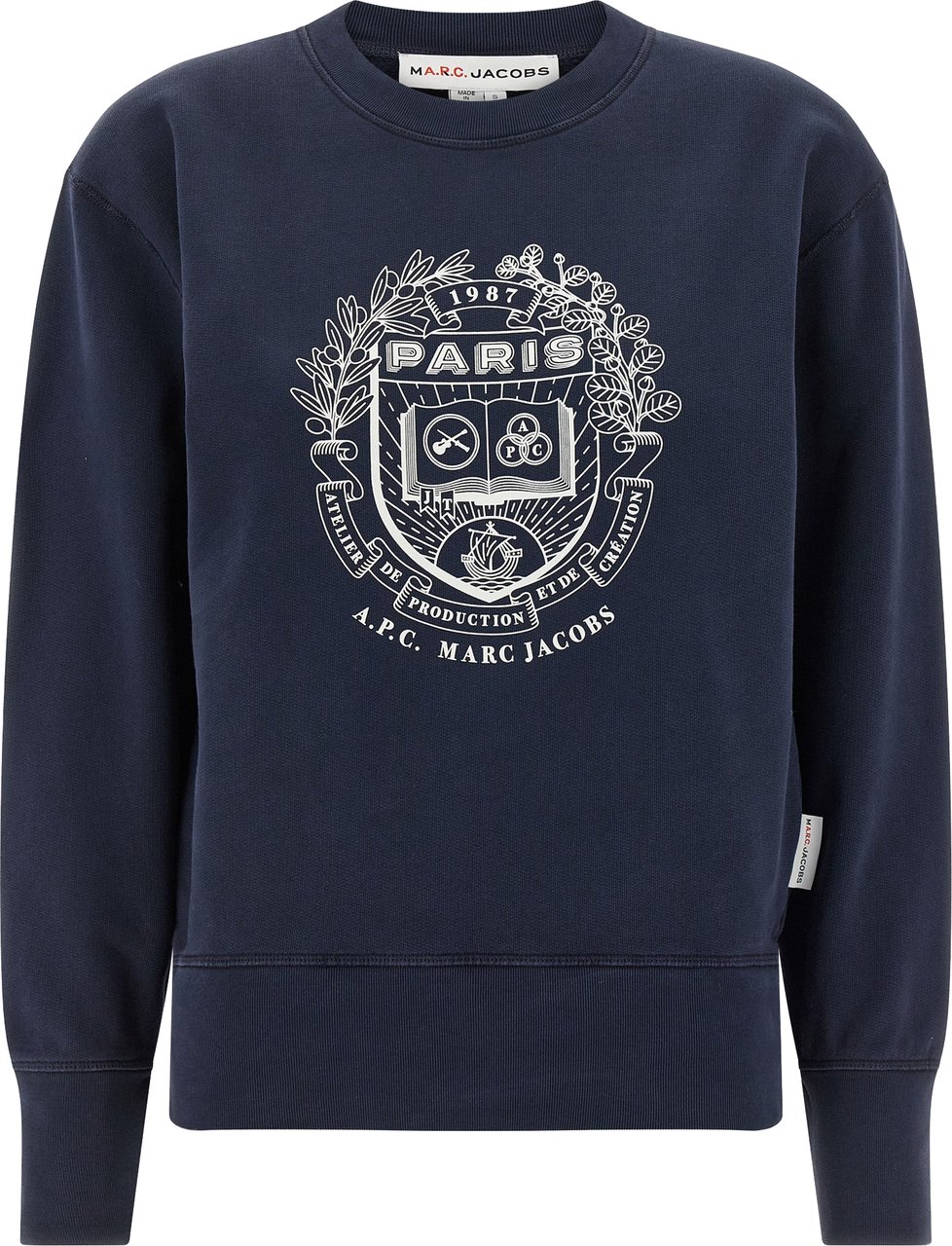A.P.C. Blue Cotton Sweatshirt Blauw