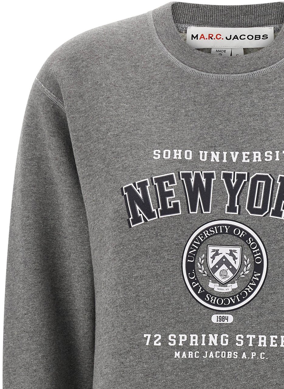 A.P.C. Gray Cotton Sweatshirt Grijs