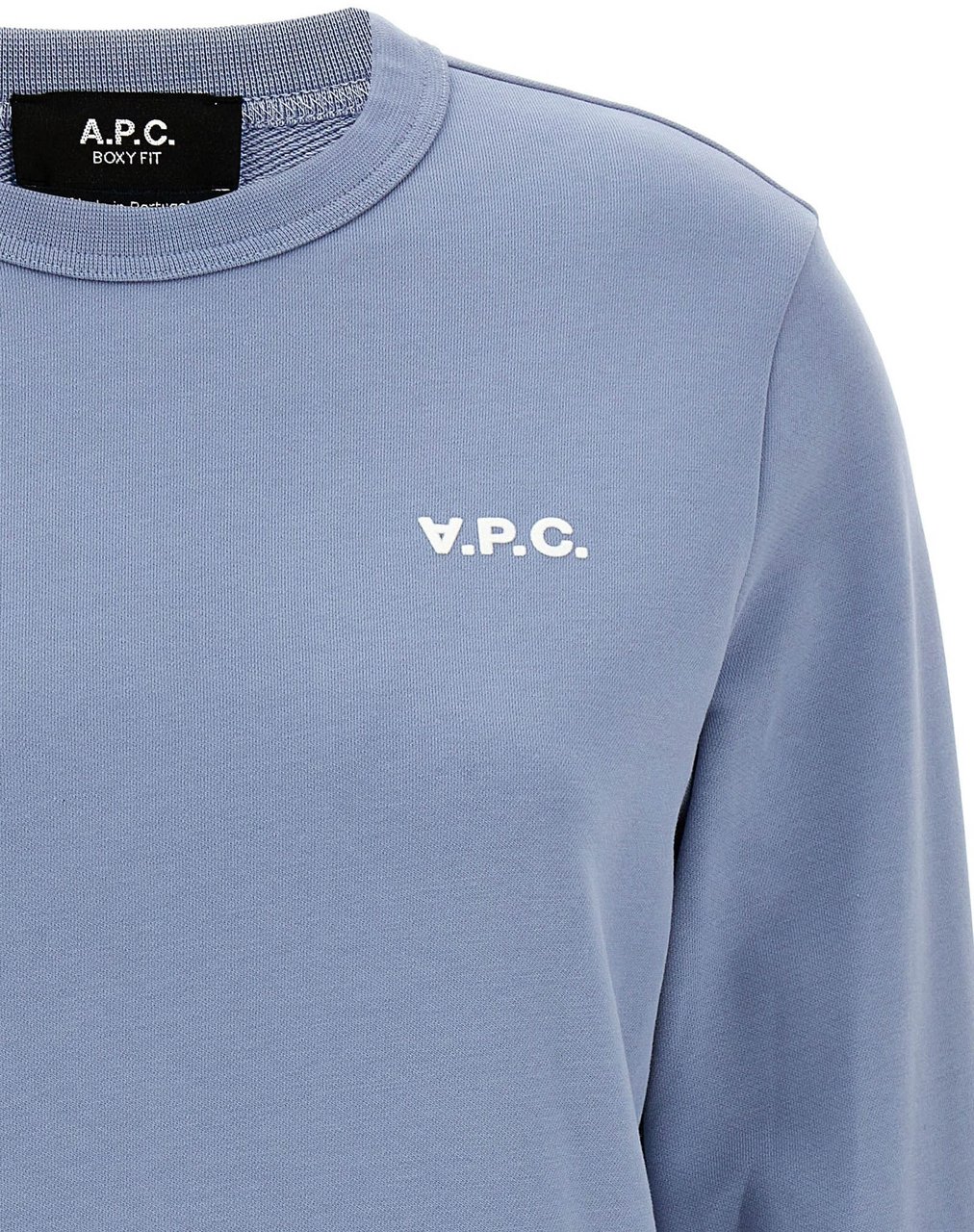 A.P.C. Blue Cotton Sweatshirt Lichtblauw