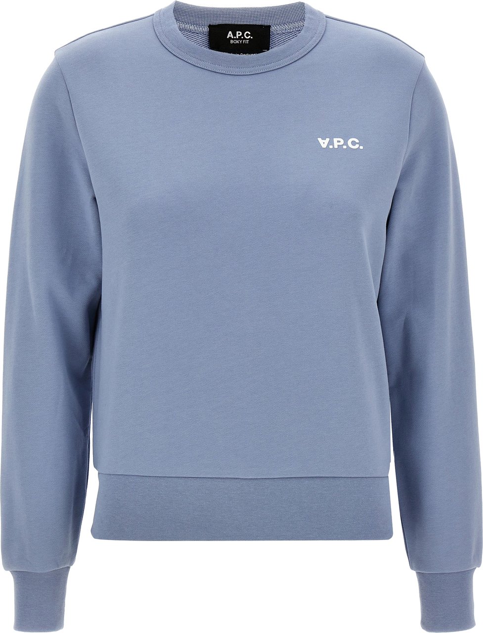 A.P.C. Blue Cotton Sweatshirt Lichtblauw