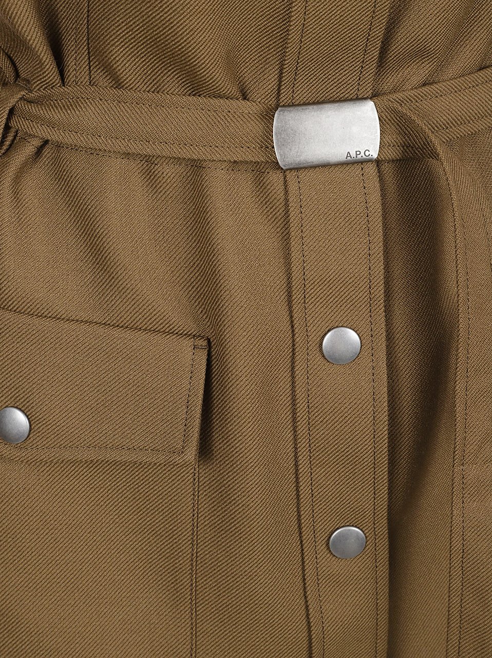 A.P.C. Structured Short Coat with Pointed Collar Bruin