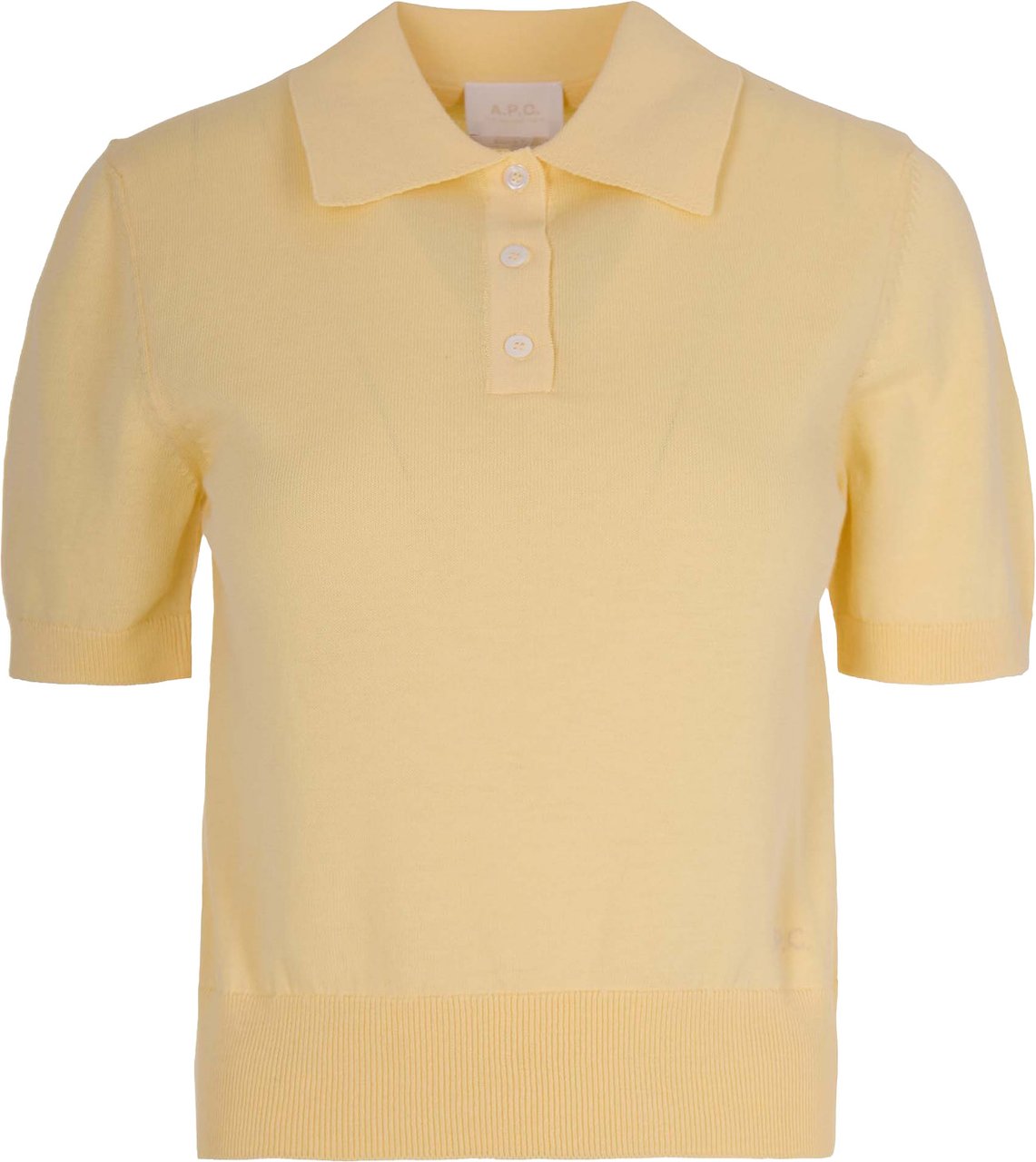 A.P.C. Short-Sleeve Knit Polo Shirt Bruin