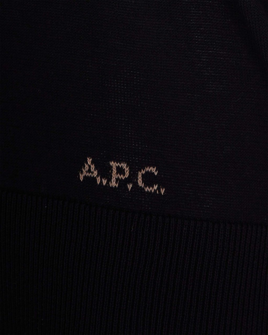 A.P.C. Crewneck Logo Sweater Zwart
