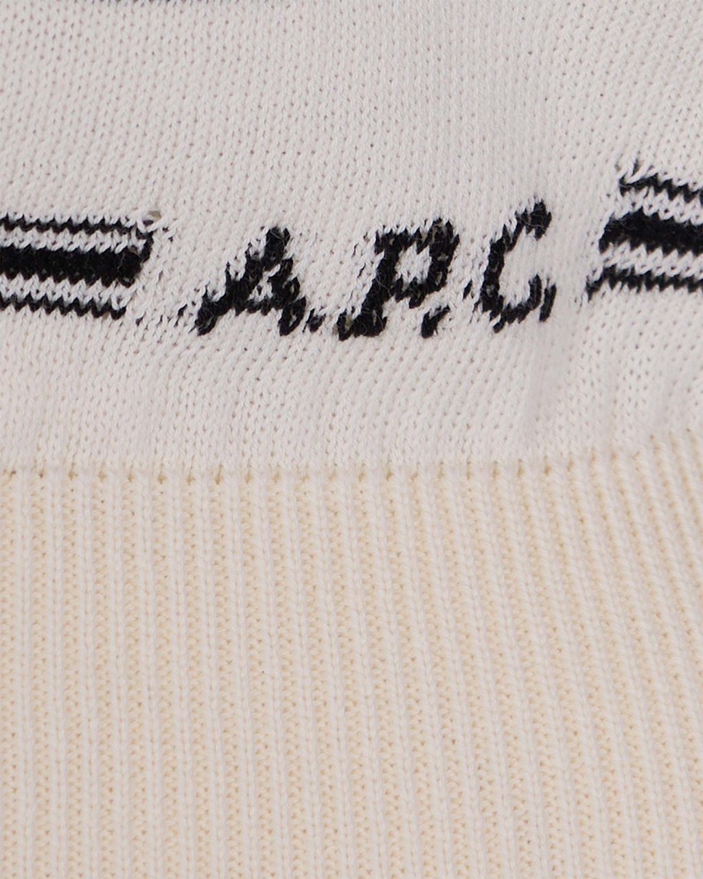 A.P.C. A Righe Ecru/Black Cardigan Grijs