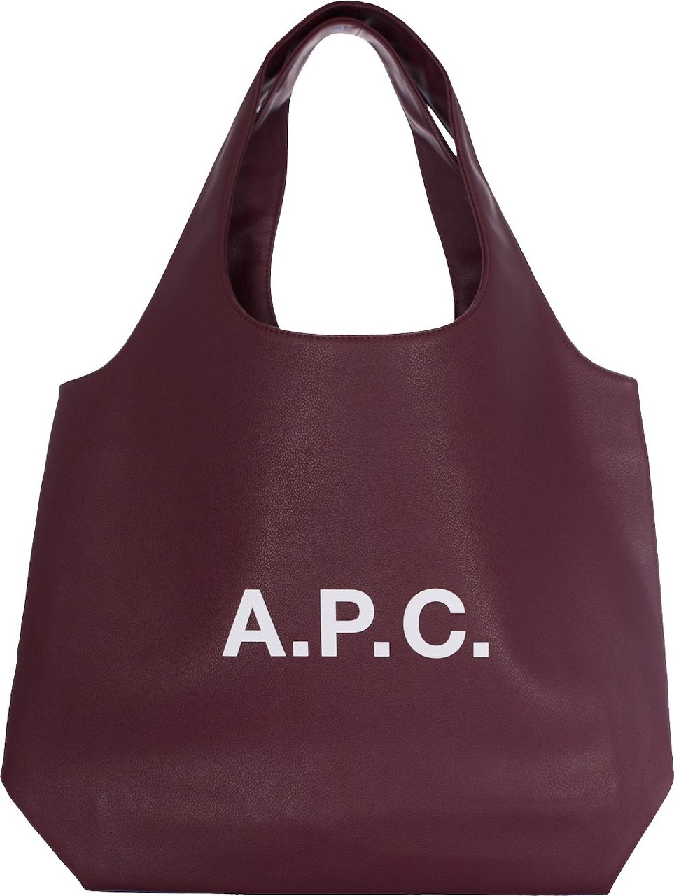 A.P.C. Ninon Tote Shoulder Bag in Burgundy Zwart