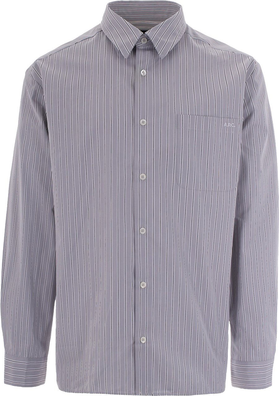 A.P.C. Light Grey Malo Shirt Grijs