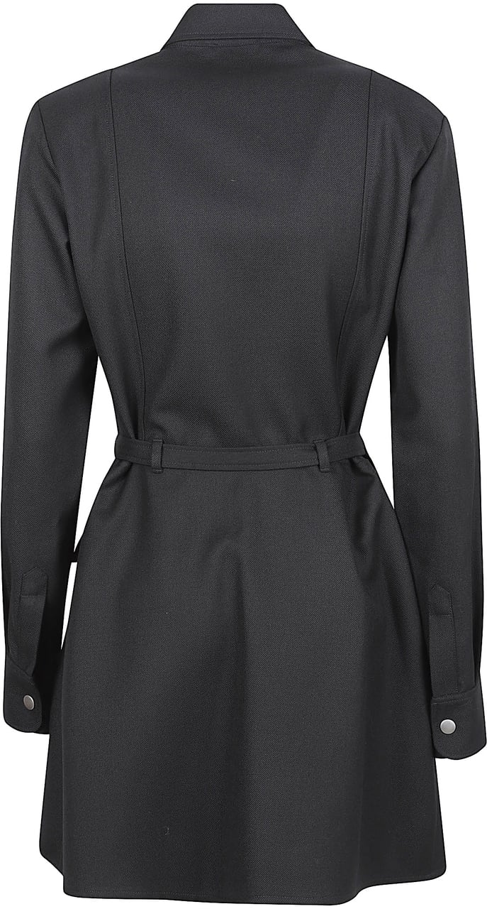 A.P.C. Tailored Black Coat with Structured Collar Zwart