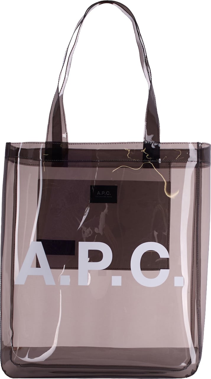 A.P.C. Lou Tote Shoulder Bag in Anthracite Grijs