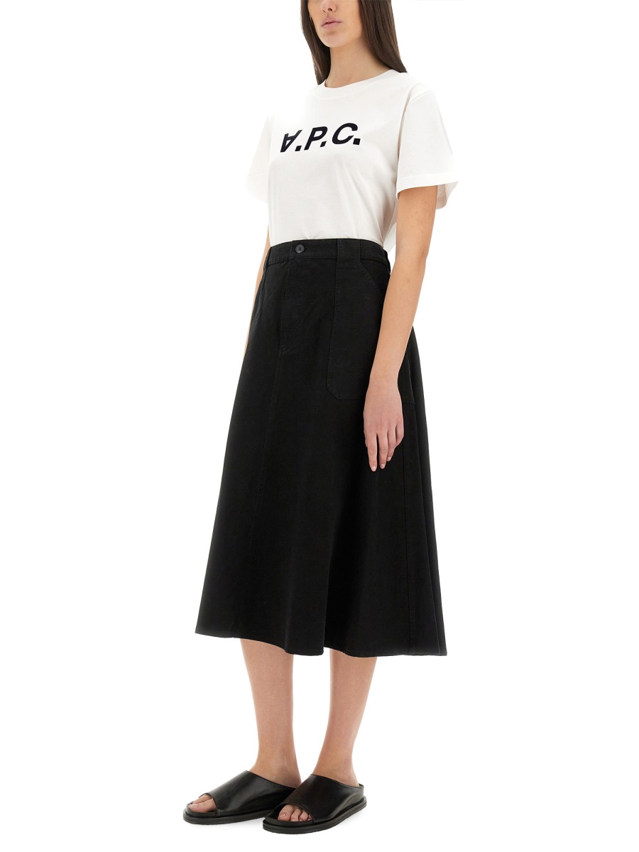 A.P.C. T-SHIRT WITH LOGO Wit