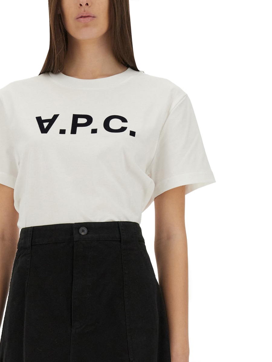 A.P.C. T-SHIRT WITH LOGO Wit