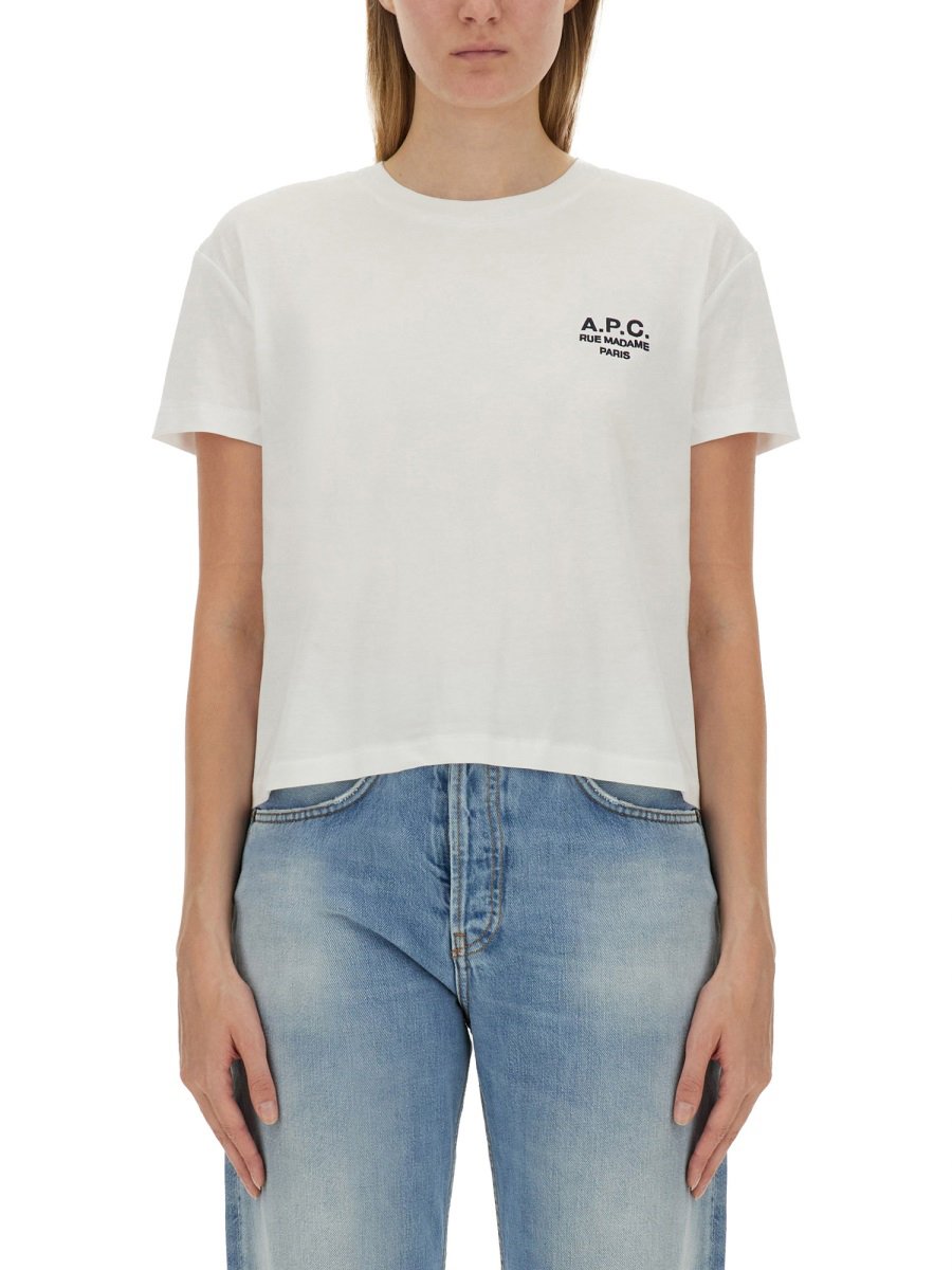 A.P.C. T-SHIRT CON LOGO Wit