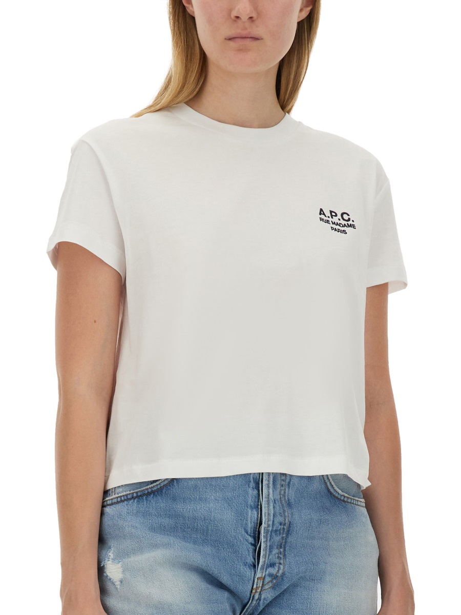 A.P.C. T-SHIRT CON LOGO Wit