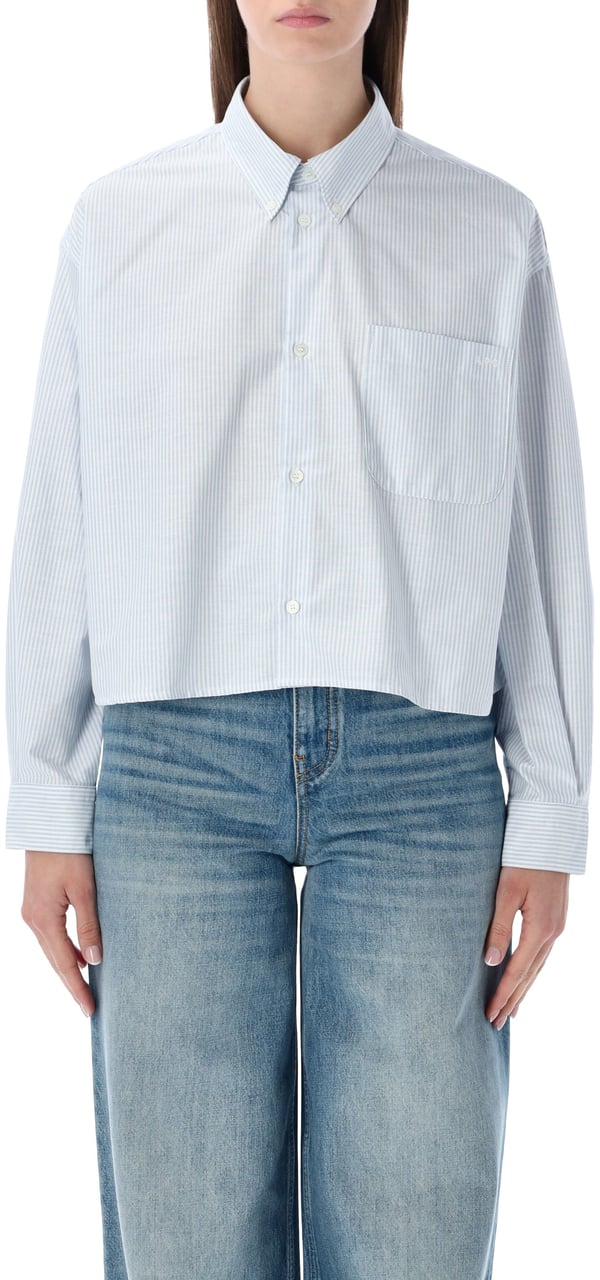 A.P.C. Cardigan Knt Stripes Blu Lichtblauw