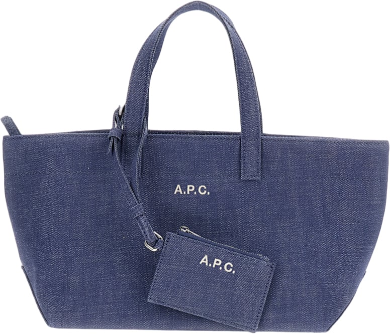 A.P.C. Blue Le Drummer Toile Small Tote Bag Blauw