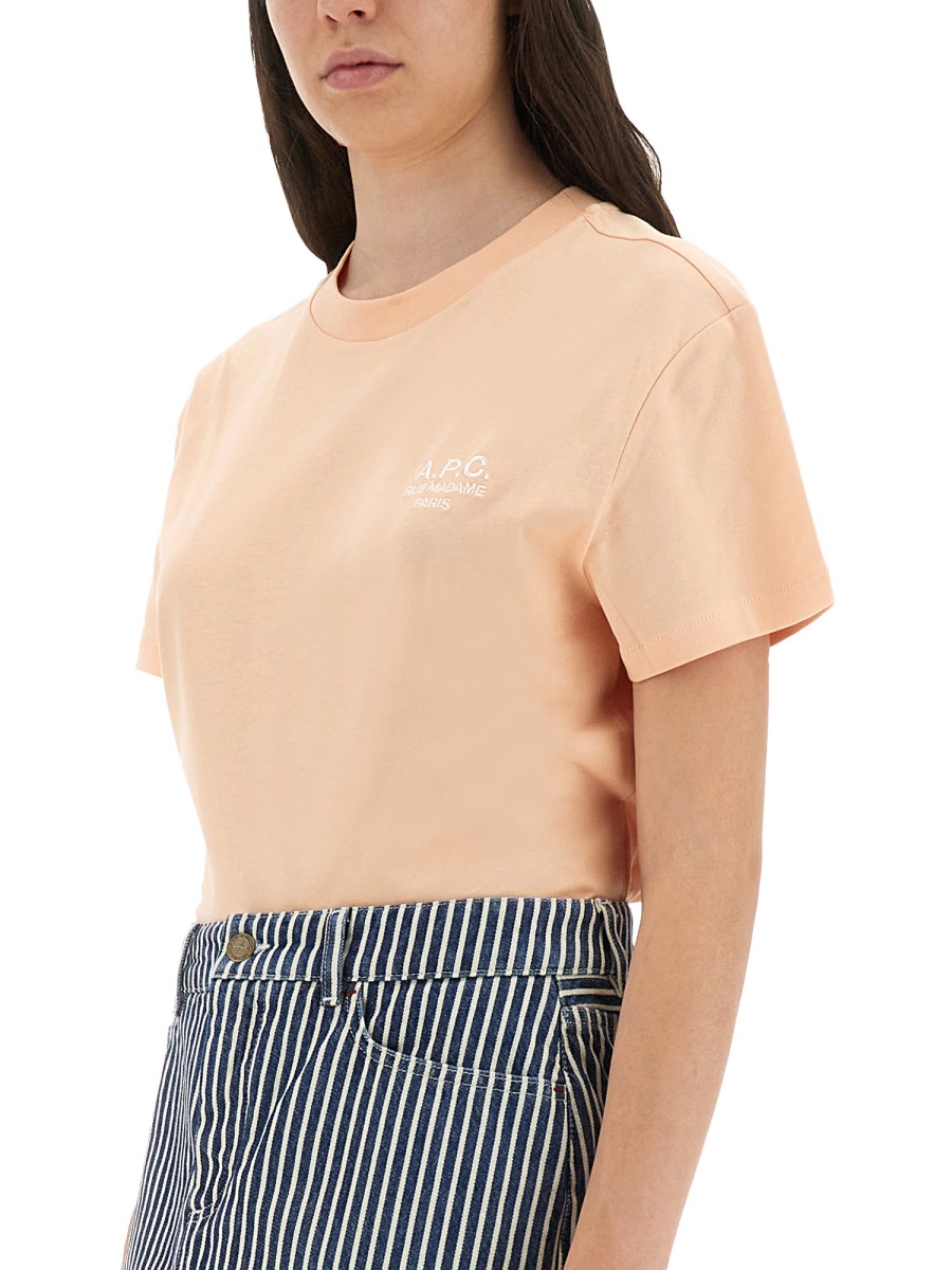 A.P.C. T-SHIRT "RUE MADAME GOTS" Roze