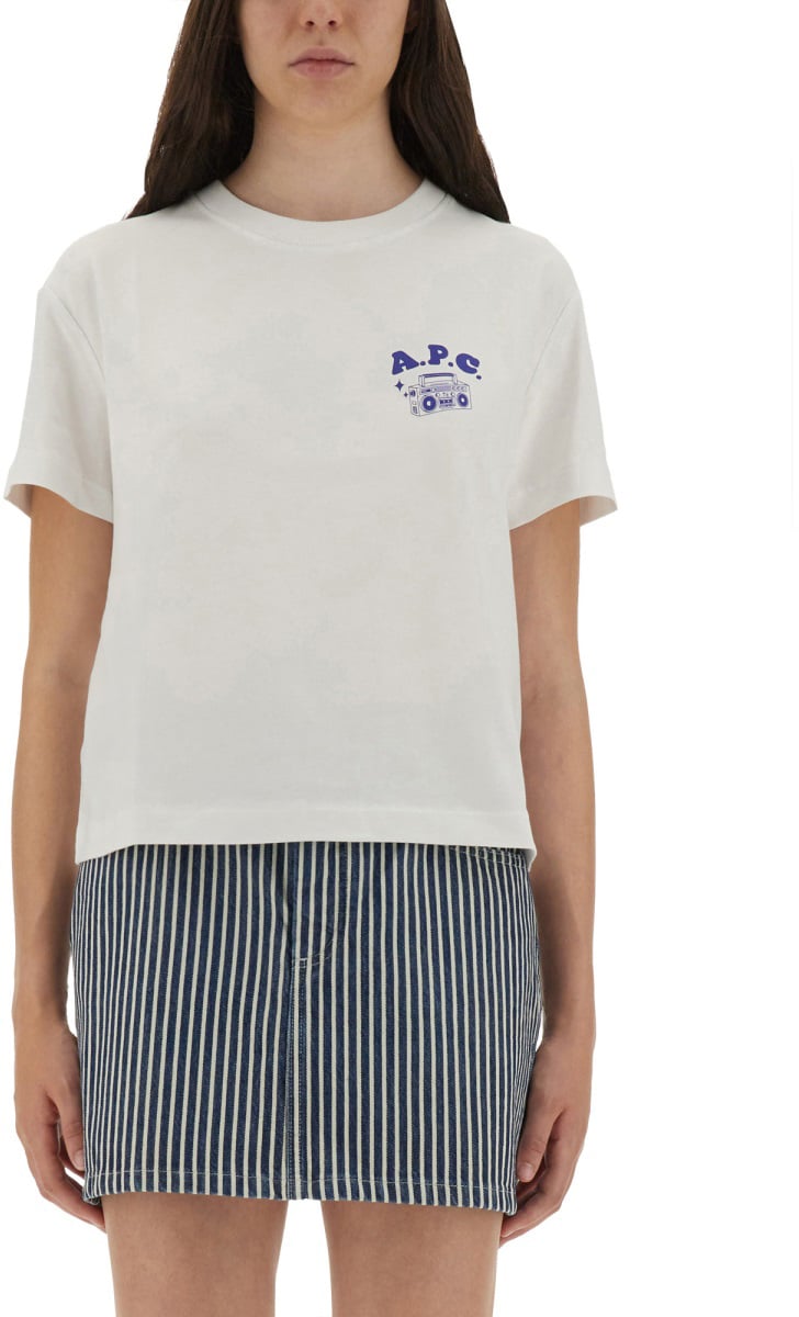 A.P.C. "DISCO" T-SHIRT Wit