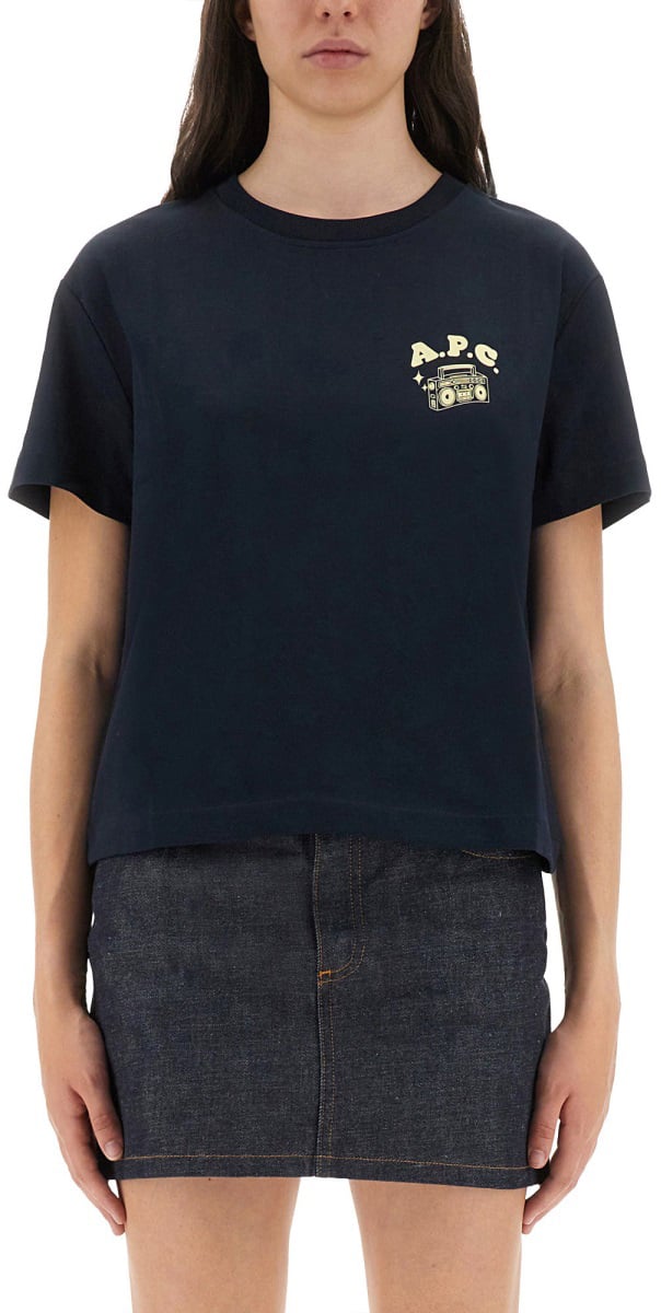 A.P.C. "DISCO" T-SHIRT Blauw