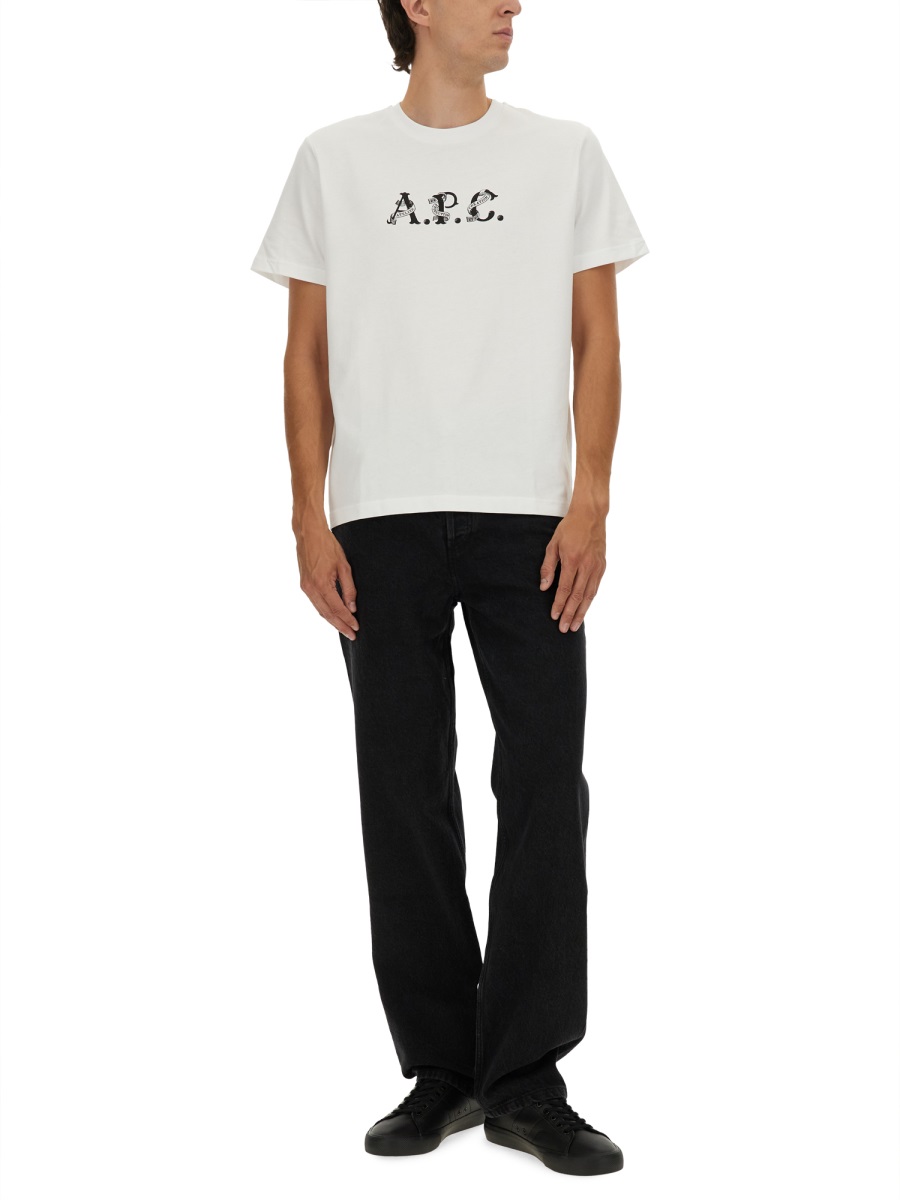 A.P.C. T-SHIRT "HUGO" Wit