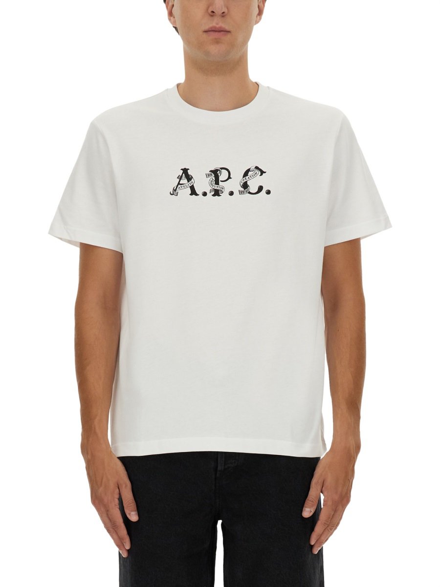 A.P.C. T-SHIRT "HUGO" Wit