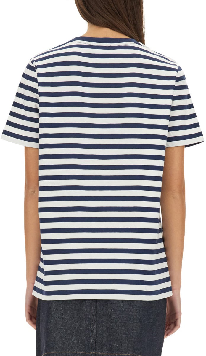 A.P.C. STRIPED T-SHIRT Blauw