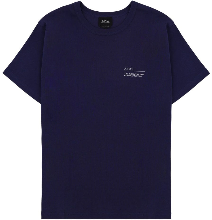 A.P.C. T-SHIRT "NICLAS" Blauw